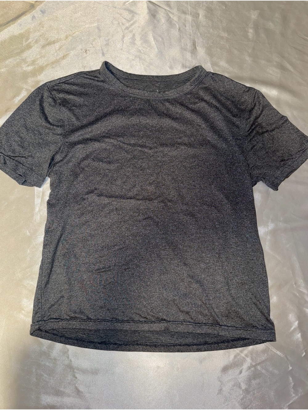 Boys Crew Neck T‑Shirt in Heather Charcoal